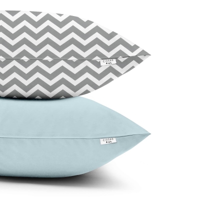 Набір наволочок на подушку 50х70 LIGHT BLUE ZIGZAG