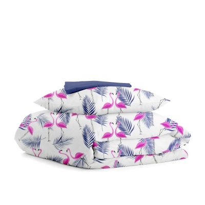 Підліткова постільна білизна з простирадлом на резинці FLAMINGO