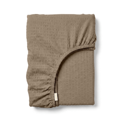 Простирадло на резинці з текстурованої бавовни 200x200x30 ESPRESSO