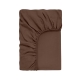 Простирадло на резинці з вареної бавовни 100х200 COCOA BROWN