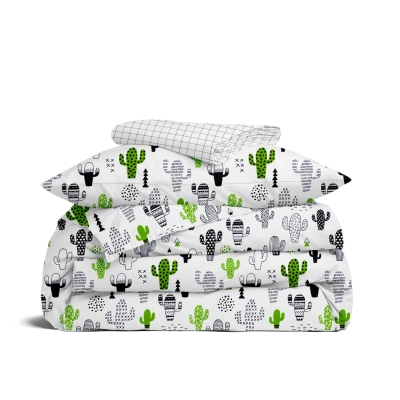 Підліткова постільна білизна з простирадлом на резинці CACTUS CS7