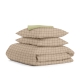Євро постільна білизна з простирадлом на резинці BEIGE GEOMETRY CS5