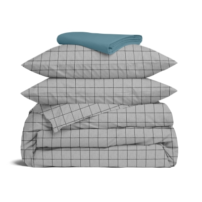 Полуторна постільна білизна GREY GEOMETRY CS3