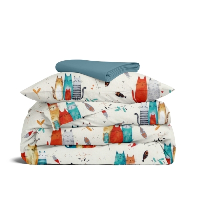 Дитяча постільна білизна в ліжечко COLOR CATS CS5