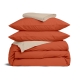 Двоспальна постільна білизна з простирадлом на резинці RUST CS15