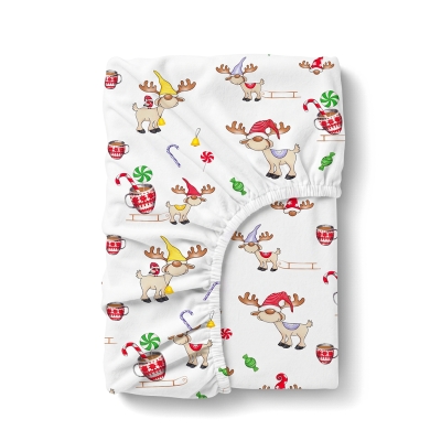 Простирадло на резинці фланель 90х200 COZY CHRISTMAS