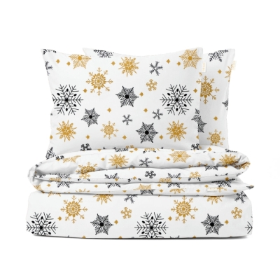 Євро постіль без простирадла фланель SNOWFLAKES CS4