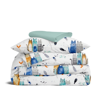 Дитяча постільна білизна в ліжечко HAPPY CATS CS1