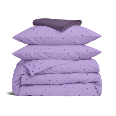 Євро постільна білизна з простирадлом на резинці LAVENDER CS10