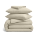 Сімейна преміум постільна білизна муслін з простирадлом на резинці QUARTZ
