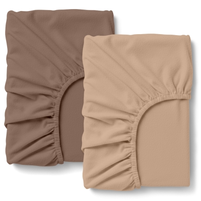 Набір простирадло на резинці в дитяче ліжечко 60х120 фланель MOCHA CREAM