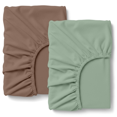 Набір простирадло на резинц фланель 80х160 MINT MOCHA