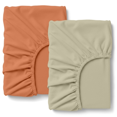 Набір простирадло на резинці в дитяче ліжечко 60х120 фланель CLAY SAND