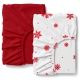 Набір простирадло на резинц фланель 80х160 CRIMSON SNOW