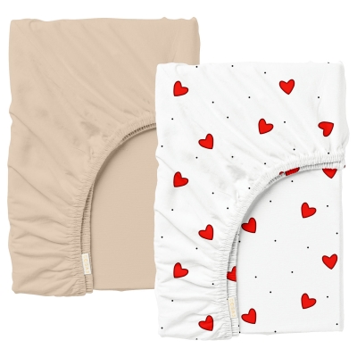 Набір простирадло на резинці 60х120 CHERRY HEARTS