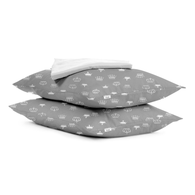 Набір наволочки і простирадло CROWN GREY WHITE