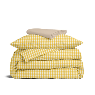 Дитяча постільна білизна в ліжечко YELLOW CHECK