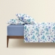 Полуторна постільна білизна з простирадлом на резинці AQUARELLE FLOWERS CS1