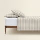 Євро постільна білизна з простирадлом на резинці BEIGE CHECK CS1