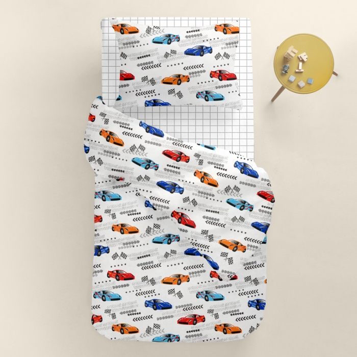 Дитяча постільна білизна в ліжечко RACING CARS CS3