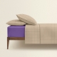 Полуторна постільна білизна з простирадлом на резинці BEIGE GEOMETRY CS3