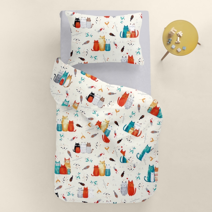 Дитяча постільна білизна в ліжечко COLOR CATS CS1