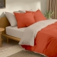 Двоспальна постільна білизна з простирадлом на резинці RUST CS15