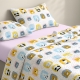 Підліткова постільна білизна фланель з простирадлом на резинці ANIMALS COLOR CS4