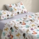 Підліткова постільна білизна фланель з простирадлом на резинці ANIMALS MUSHROOMS CS3