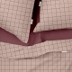 Євро постільна білизна з простирадлом на резинці ROSE GEOMETRY CS7