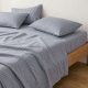 Дитяча постільна білизна з вареної бавовни в ліжечко DENIM STRIPE