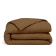 Полуторна постільна білизна муслін з простирадлом на резинці COCOA BROWN