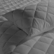 Чохол на подушку стьобаний на блискавці 50х70 Graphite