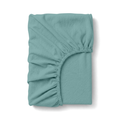 Простирадло на резинці в ліжечко з вареної бавовни 60х120 EUCALYPTUS