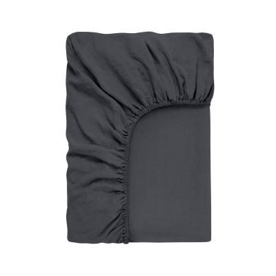 Простирадло на резинці з вареної бавовни 160х200 STONE