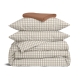 Євро постільна білизна з простирадлом на резинці BEIGE CHECK