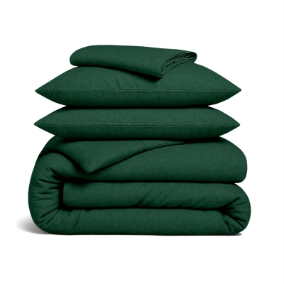 Двоспальна постільна білизна фланель з простирадлом на резинці PINE CS1