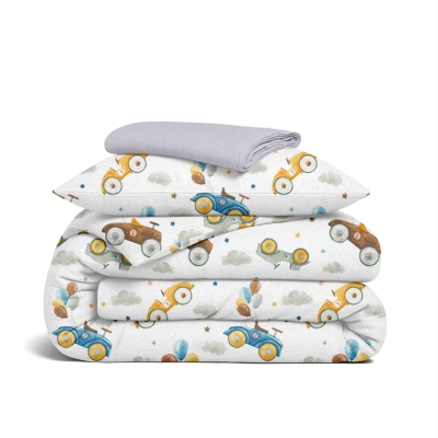 Дитяча постільна білизна фланель в ліжечко RACING CARS CS4