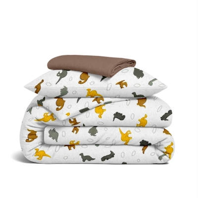 Дитяча постільна білизна фланель в ліжечко DINO WORLD CS2