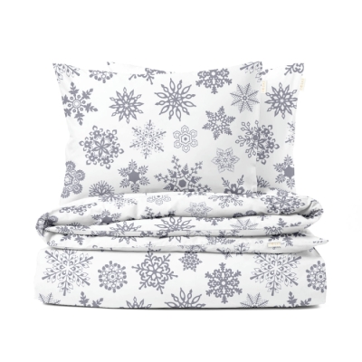 Двоспальний комплект без простирадла фланель SNOWFLAKES