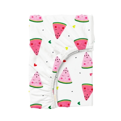 Простирадло на резинці в дитяче ліжечко 60х120 HAPPY WATERMELON