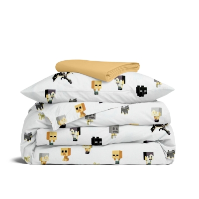 Підліткова постільна білизна з простирадлом на резинці MINECRAFT WORLD