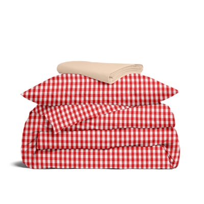 Дитяча постільна білизна в ліжечко RED CHECK