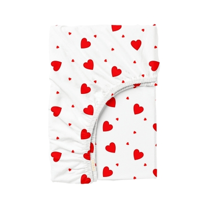 Простирадло на резинці 200x200 RUBY HEARTS