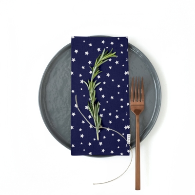 Набір із 2-х серветок 35х35 DARK BLUE STARFALL