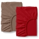 Набір простирадло на резинц фланель 80х160 COCOA RED
