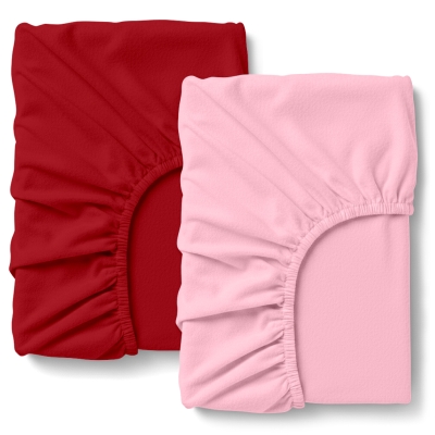 Набір простирадло на резинці фланель 180х200 RED ROSE