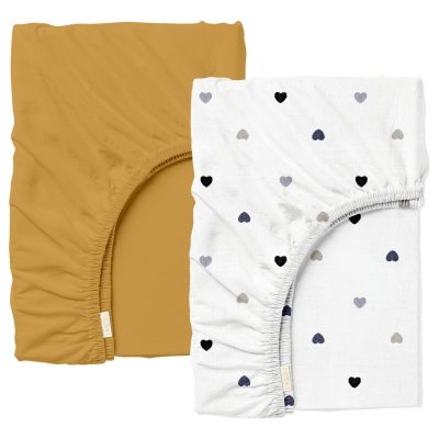 Набір простирадло на резинці 60х120 MUSTARD LOVE