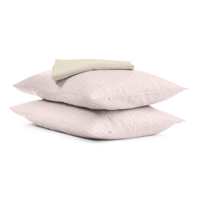 Набір наволочки і простирадло BEIGE DOTS ROSE