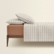 Євро постільна білизна з простирадлом на резинці BEIGE CHECK